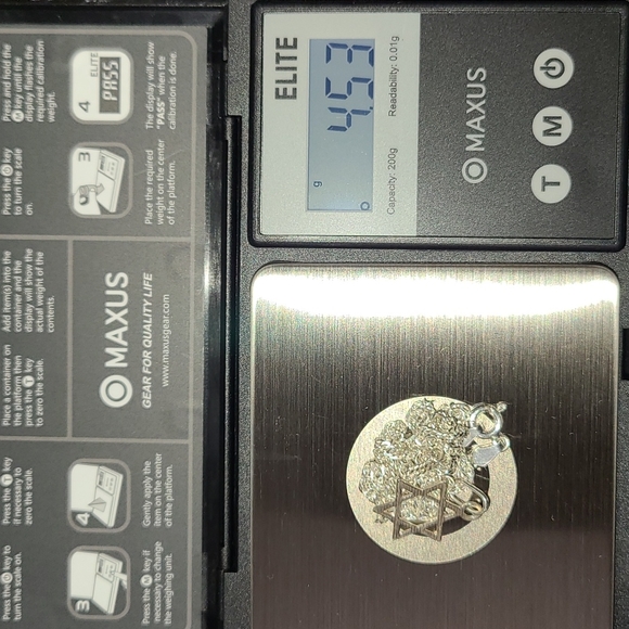 Star of David / magen David pendant and chain silver 925 Italy - Picture 15 of 15